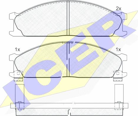 Icer 140885 - Тормозные колодки, дисковые, комплект autosila-amz.com