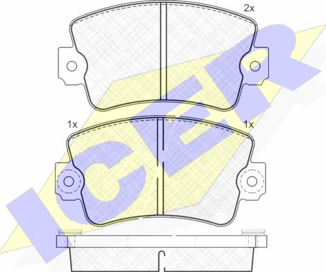 Icer 140365 - Тормозные колодки, дисковые, комплект autosila-amz.com