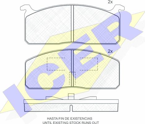 Icer 140313 - Тормозные колодки, дисковые, комплект autosila-amz.com