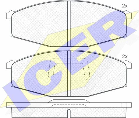 Icer 140376 - Тормозные колодки, дисковые, комплект autosila-amz.com