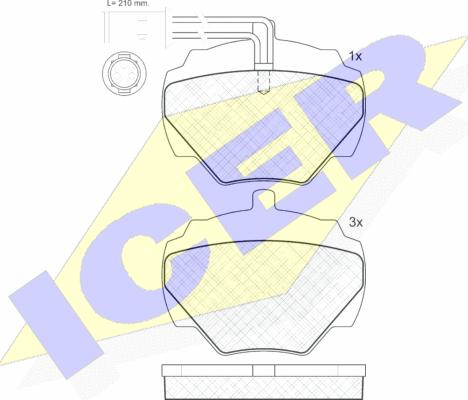 Icer 140702 - Тормозные колодки, дисковые, комплект autosila-amz.com