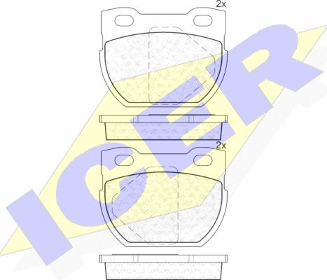 Icer 141090-201 - Тормозные колодки, дисковые, комплект autosila-amz.com