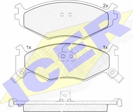 Icer 141056-205 - Тормозные колодки, дисковые, комплект autosila-amz.com