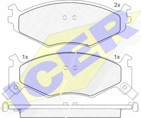 Icer 141056 - Тормозные колодки, дисковые, комплект autosila-amz.com