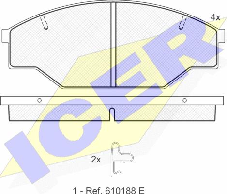 Icer 141009 - Тормозные колодки, дисковые, комплект autosila-amz.com
