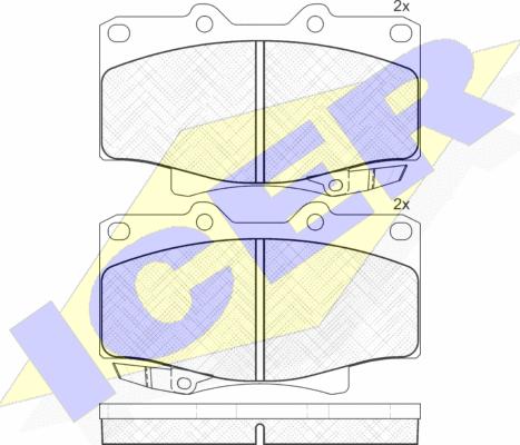 Icer 141026 - Тормозные колодки, дисковые, комплект autosila-amz.com