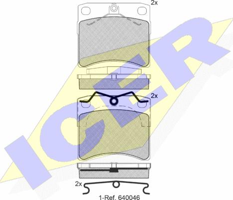 Icer 141168 - Тормозные колодки, дисковые, комплект autosila-amz.com