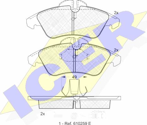 Icer 141104 - Тормозные колодки, дисковые, комплект autosila-amz.com