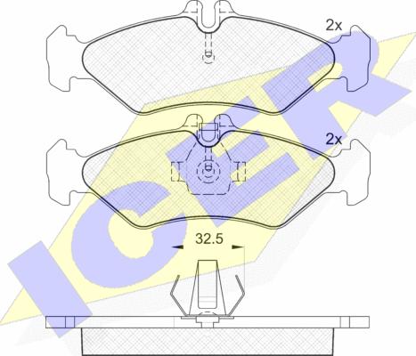 Icer 141102-046 - Тормозные колодки, дисковые, комплект autosila-amz.com