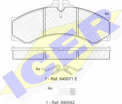 Icer 141126-204 - Тормозные колодки, дисковые, комплект autosila-amz.com