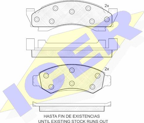 Icer 141175 - Тормозные колодки, дисковые, комплект autosila-amz.com