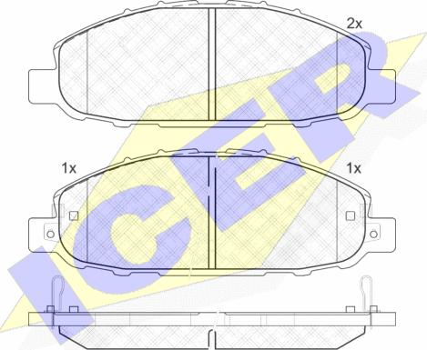 Icer 141813-202 - Тормозные колодки, дисковые, комплект autosila-amz.com