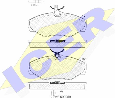 Icer 141315-203 - Тормозные колодки, дисковые, комплект autosila-amz.com