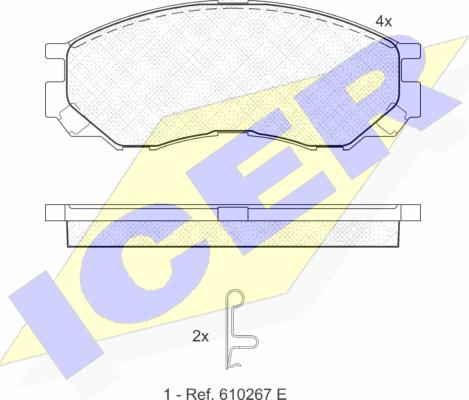 Icer 141234 - Тормозные колодки, дисковые, комплект autosila-amz.com