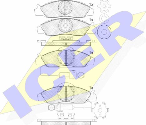 Icer 141237 - Тормозные колодки, дисковые, комплект autosila-amz.com