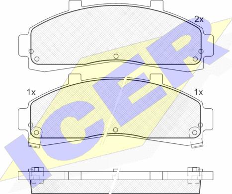 Icer 141228 - Тормозные колодки, дисковые, комплект autosila-amz.com