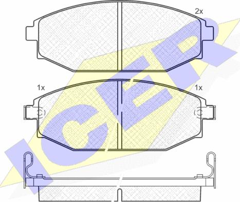 Icer 141272 - Тормозные колодки, дисковые, комплект autosila-amz.com