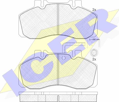 Icer 150903 - Тормозные колодки, дисковые, комплект autosila-amz.com