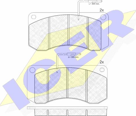 Icer 150659 - Тормозные колодки, дисковые, комплект autosila-amz.com