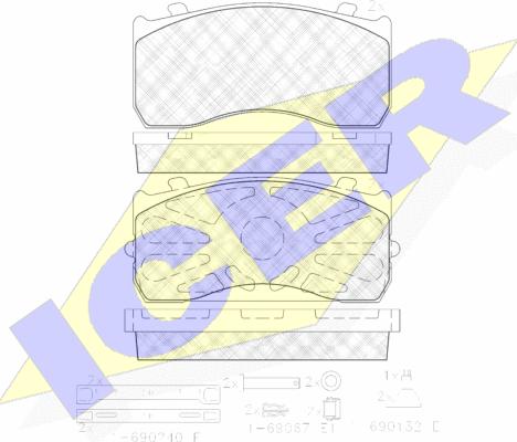 Icer 151404-202 - Тормозные колодки, дисковые, комплект autosila-amz.com