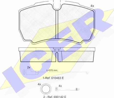 Icer 151640-229 - Тормозные колодки, дисковые, комплект autosila-amz.com