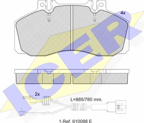 Icer 151080-114 - Тормозные колодки, дисковые, комплект autosila-amz.com