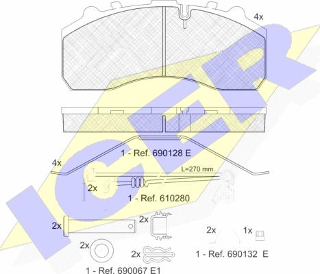 Icer 151194-118 - Тормозные колодки, дисковые, комплект autosila-amz.com