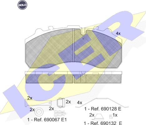 Icer 151194 G - Тормозные колодки, дисковые, комплект autosila-amz.com