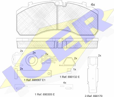 Icer 152091-073 - Тормозные колодки, дисковые, комплект autosila-amz.com