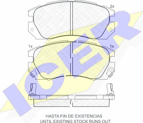 Icer 180999 - Тормозные колодки, дисковые, комплект autosila-amz.com