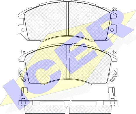 Icer 180998 - Тормозные колодки, дисковые, комплект autosila-amz.com