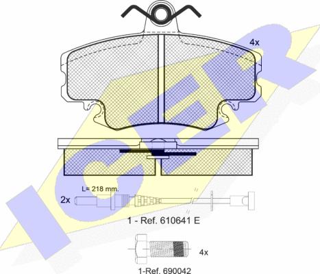 Icer 180993-700 - Тормозные колодки, дисковые, комплект autosila-amz.com