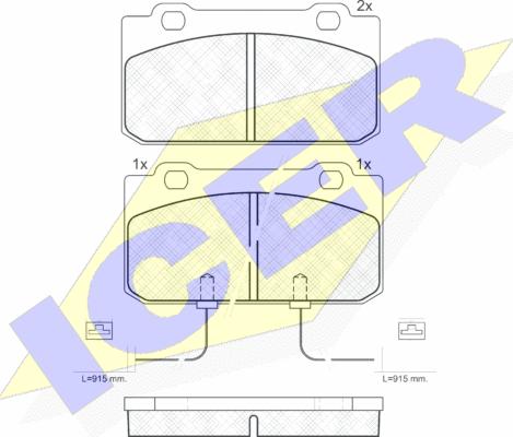 Icer 180943 - Тормозные колодки, дисковые, комплект autosila-amz.com