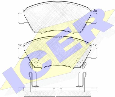 Icer 180959 - Тормозные колодки, дисковые, комплект autosila-amz.com