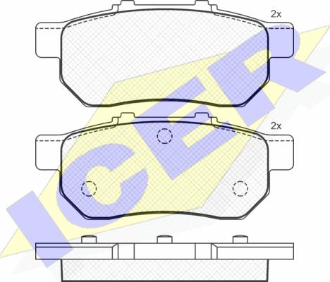 Icer 180960 - Тормозные колодки, дисковые, комплект autosila-amz.com