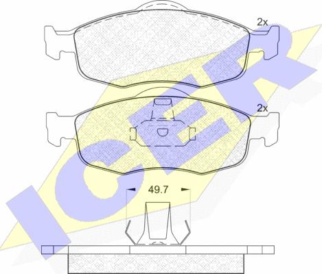 Icer 180916 - Тормозные колодки, дисковые, комплект autosila-amz.com