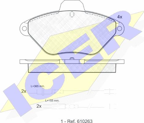 Icer 180921 - Тормозные колодки, дисковые, комплект autosila-amz.com