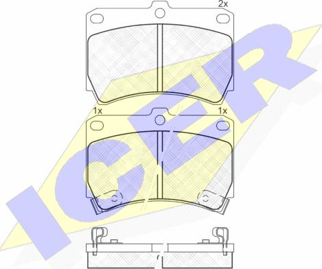 Icer 180970 - Тормозные колодки, дисковые, комплект autosila-amz.com