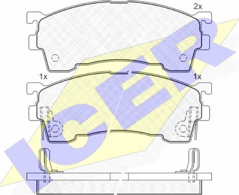 Icer 180971-204 - Тормозные колодки, дисковые, комплект autosila-amz.com