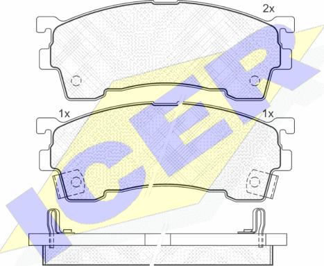 Icer 180971-203 - Тормозные колодки, дисковые, комплект autosila-amz.com