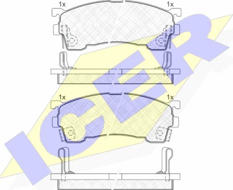 Icer 180971 - Тормозные колодки, дисковые, комплект autosila-amz.com