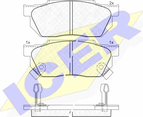 Icer 180494 - Тормозные колодки, дисковые, комплект autosila-amz.com