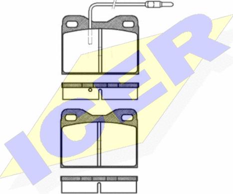 Icer 180458 - Тормозные колодки, дисковые, комплект autosila-amz.com