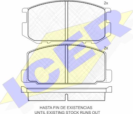 Icer 180463 - Тормозные колодки, дисковые, комплект autosila-amz.com