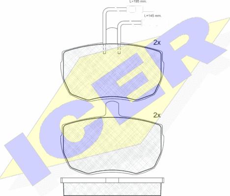 Icer 180427 - Тормозные колодки, дисковые, комплект autosila-amz.com