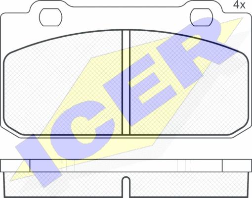 Icer 180477 - Тормозные колодки, дисковые, комплект autosila-amz.com