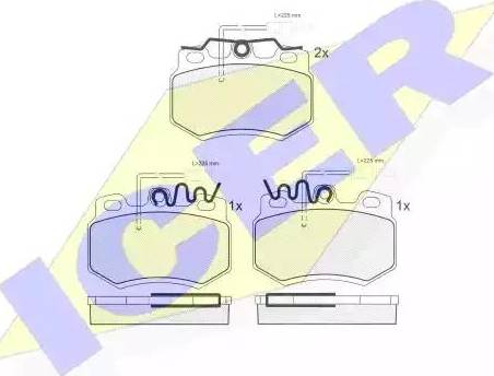 Icer 180555 - Тормозные колодки, дисковые, комплект autosila-amz.com