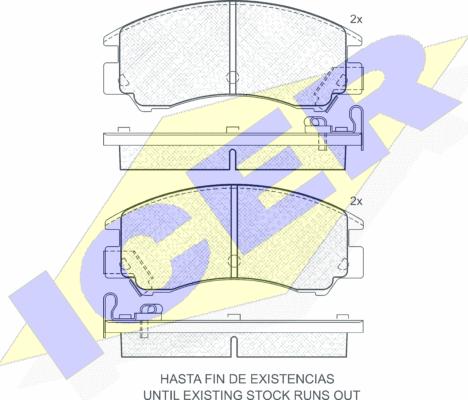 Icer 180509 - Тормозные колодки, дисковые, комплект autosila-amz.com