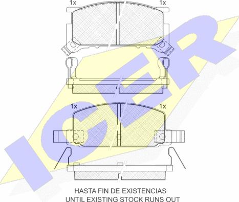 Icer 180585 - Тормозные колодки, дисковые, комплект autosila-amz.com