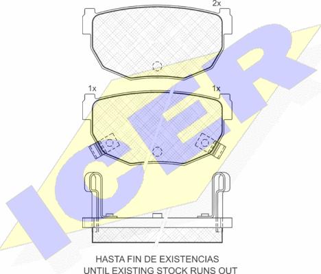 Icer 180646 - Тормозные колодки, дисковые, комплект autosila-amz.com